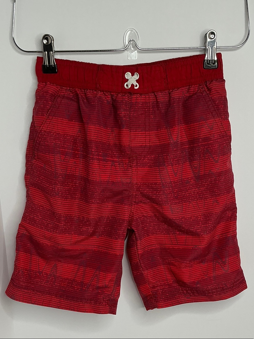 Red Boys' Swim/Board Shorts with Drawstring
